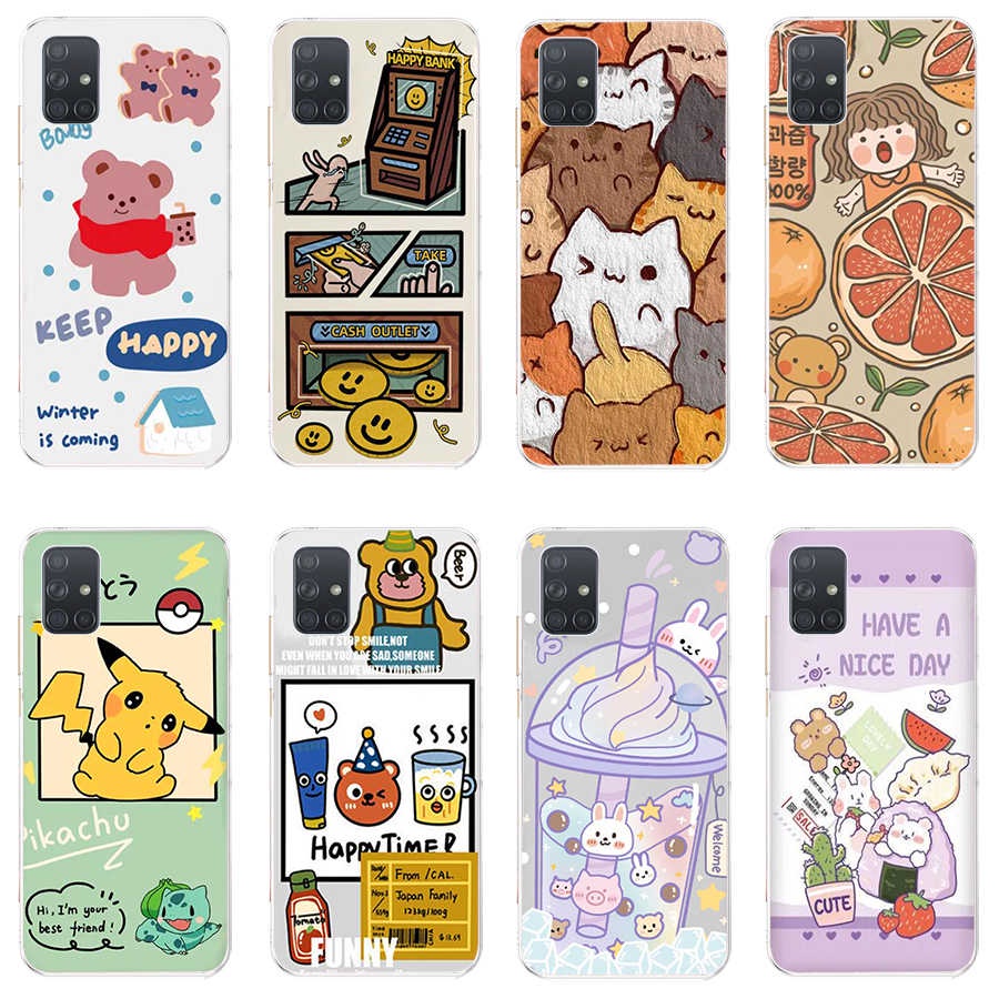 Samsung Galaxy a71 A80 a5 2015 a5 2016 เคส TPU นิ่ม ซิลิโคน ป้องกัน เคสโทรศัพท์