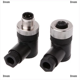 <Dream> ปลั๊กเชื่อมต่อเซนเซอร์ M12 3 4 5 Pin ตัวผู้ ตัวเมีย ตรง ขวา