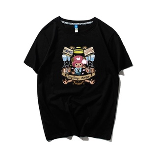 One Piece การ์ตูน ins Tide แบรนด์เสื้อยืดผู้ชายอะนิเมะแขนสั้น zT: