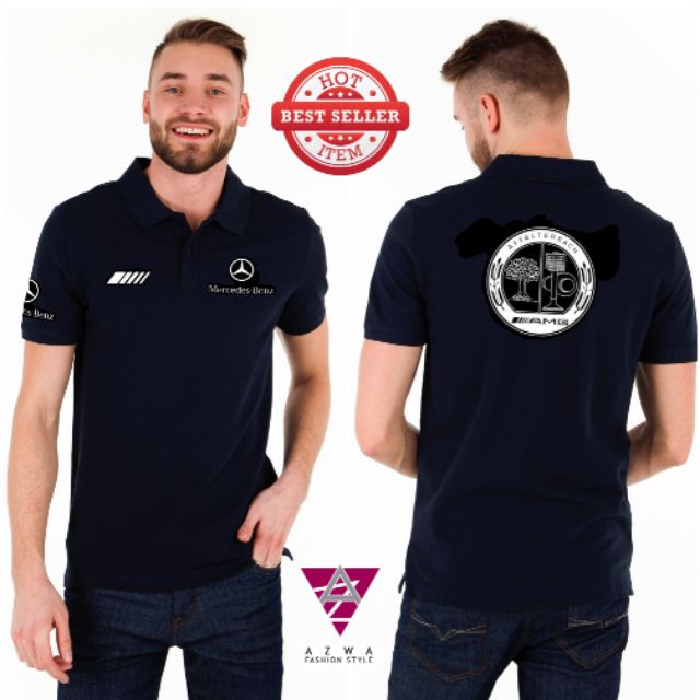 Polo POLO T.SHIRT MERCEDES BENZ AMG MOTORSPORT CAR / LOGO PRINTER PREMIUM SCREEN PRINTING / เสื้อผ้า