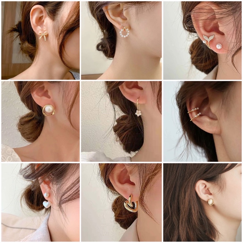 ส่งด่วน🔥ต่างหูแฟชั่นสไตล์เกาหลี ต่างหูใส่ทำงาน ต่างหูใส่เที่ยว ต่างหูใส่ออกงาน ต่างหูมินิมอล