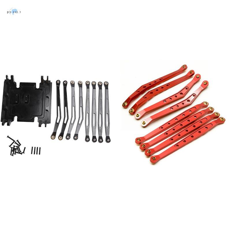 8Pcs/Set Upper Lower Suspension Links Linkage Set Red with Aluminum