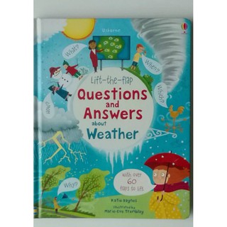 Question and answers about Weather เหมาะสำหรับ 3 ขวบ+  Board book กระดาษแข็งทุกหน้า with flaps