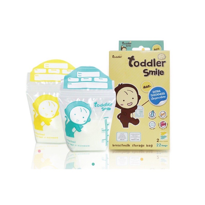 ถุงเก็บน้ำนมแม่ Toddler smile ขนาด 4 oz