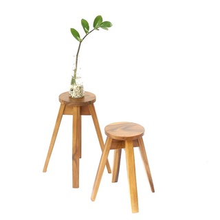 SiamMandalay Wood Planter Stand ขาตั้งกระถางต้นไม้ แผ่นรองหน้ากว้าง 6 นิ้ว ขารองกระถางต้นไม้ งานไม้ มินิมอล