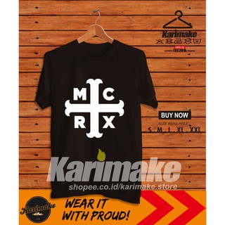 เสื้อยืด พิมพ์ลายโลโก้ My Chemical Romance MCR Cross Band สําหรับผู้ชายสามารถปรับแต่งได้