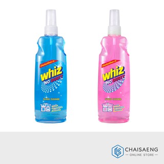 Whiz No Dustt Glass Cleaner วิซ โนดัสต์ ผลิตภัณฑ์เช็ดกระจก กลิ่นโรสแมรี่ 360 มล. (มี 2 สี: สีฟ้า / สีชมพู)