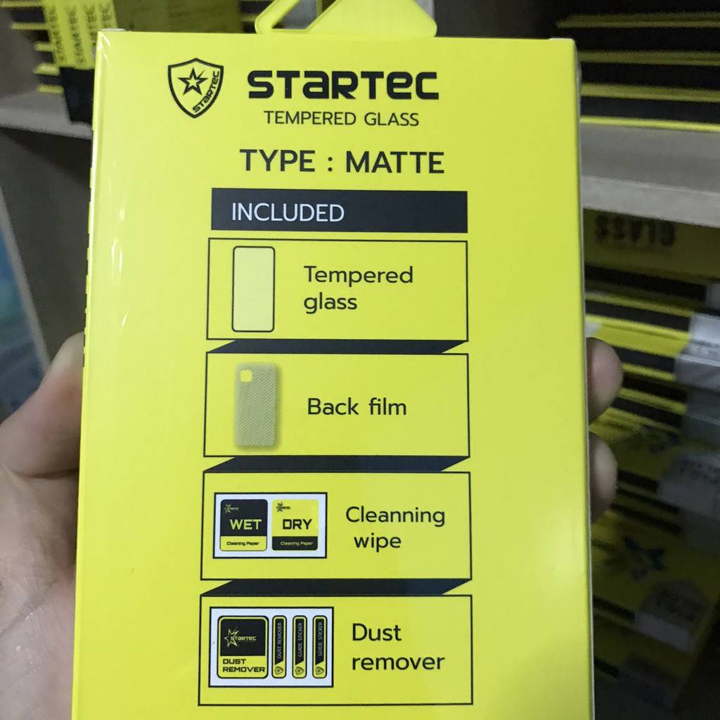 STARTEC ฟิล์มกระจก แบบด้าน เต็มจอ สำหรับ ไอโฟน xs x XR XsMax 11 11pro Max 12  12pro Max  ทุกรุ่น ( แถมฟิล์มหลังเคฟล่า )