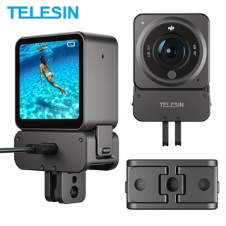 Telesin อะแดปเตอร์แท่นชาร์จแม่เหล็ก แบบคู่ สําหรับ DJI ACTION 2