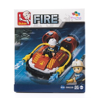 ProudNada Toys ของเล่นเด็กชุดตัวต่อเลโก้ดับเพลิง Sluban FIRE 86 PCS B0622B