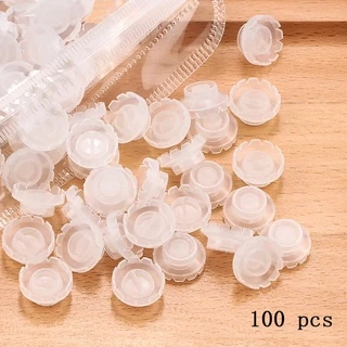 100pcs ที่ใส่กาวติดขนตาแบบใช้แล้วทิ้ง Grafting Eyelashes Quick Blossom Cup Ring Eyelash Extension Adhesive Stand Holder