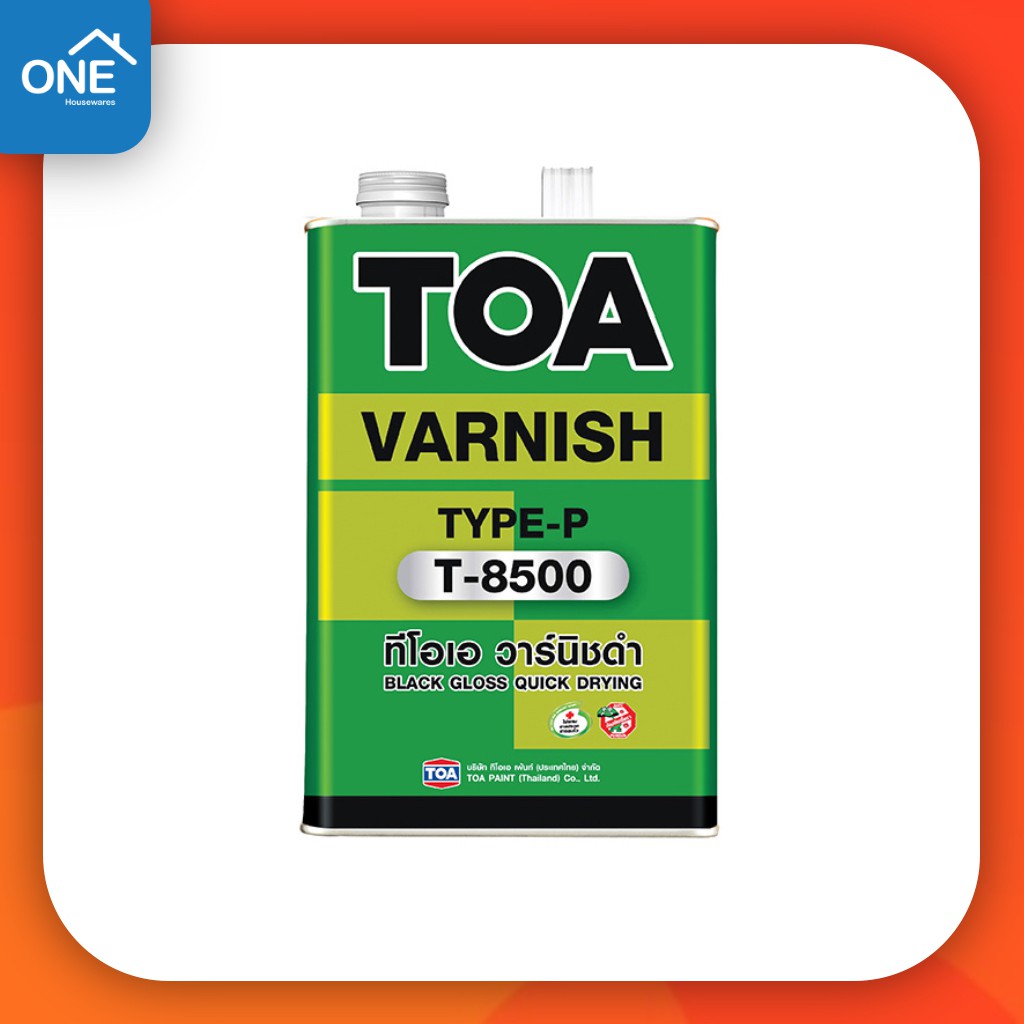 น้ำยาเคลือบไม้ TOA วานิชดำ  ขนาดกระป๋อง 1/4 T-8500 TOA Varnish ดำสำหรับภายใน สีทาไม้ สีเคลือบไม้ เคลือบด้าน – โปรปัง