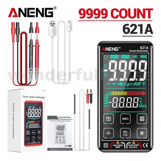 Aneng 621A มัลติมิเตอร์ดิจิตอล หน้าจอสัมผัส แบบชาร์จไฟได้ DC/AC