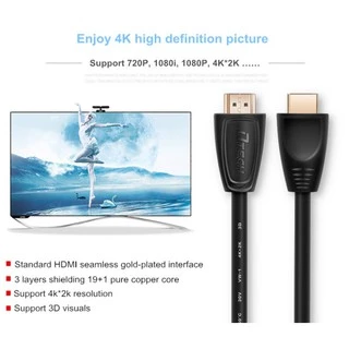Dtech สาย HDMI V.2.0 Cable 4K 60Mhz แบบสายกลม for TV , computer , monitor , projector , PS4 , PS5 ประกัน1ปี