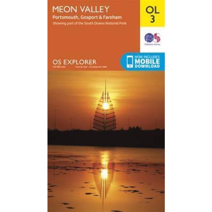 Meon Valley, Portsmouth, Gosport & Fareham โดย Ordnance Survey (ฉบับสหราชอาณาจักรปกอ่อน)