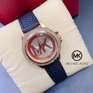 **Nuae_shop** MK Watch 🧡 เอ็มเคสายหนังขอบเพชร รหัสสินค้า MK2310