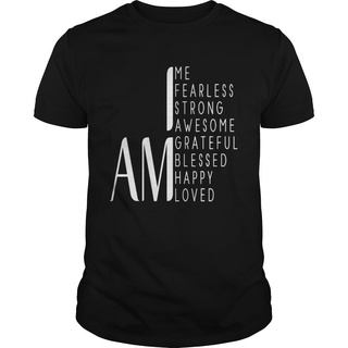 เสื้อยืด พิมพ์ลาย I Am Fearless I Am Strong I Am Blessed ของขวัญวันขอบคุณพระเจ้า สําหรับผู้ชาย