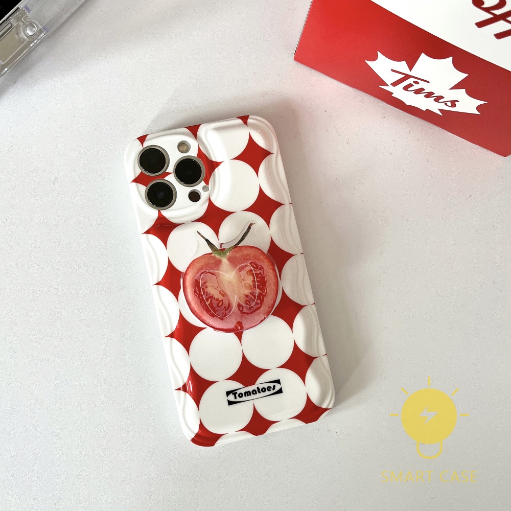 For เคสไอโฟน 13 Pro Max Airbag IMD with Tomato Popsocket เคส Phone Case