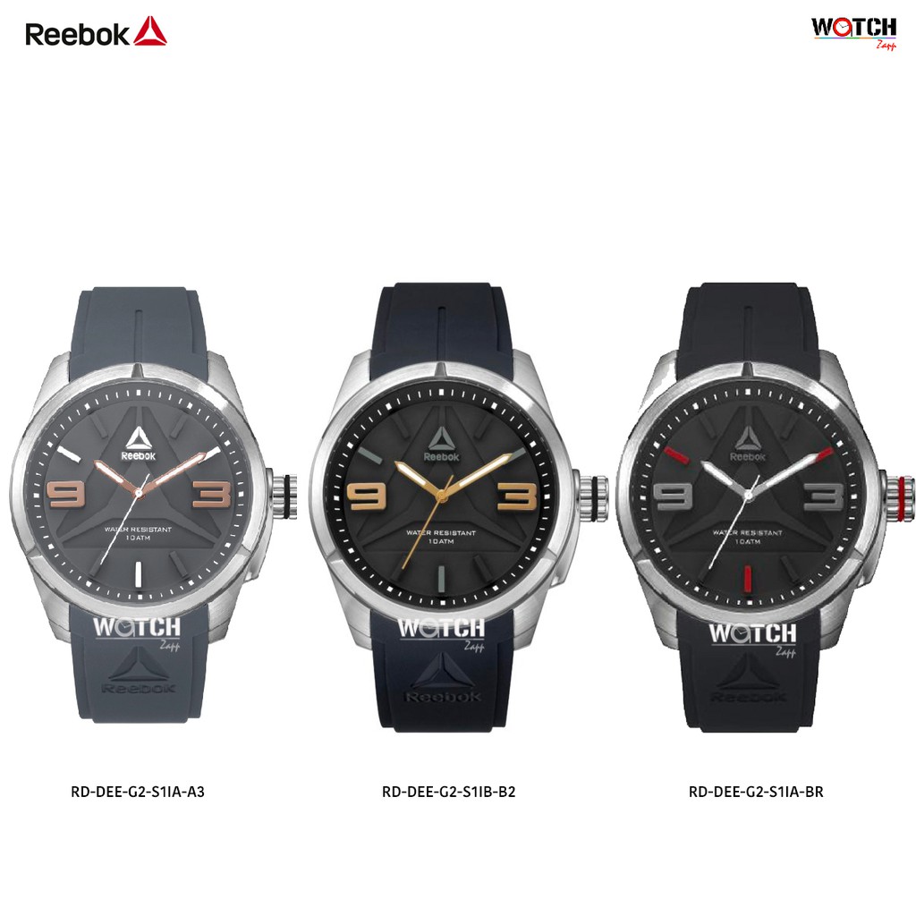 Reebok WATCHES นาฬิกาข้อมือชาย สายเรซิ่น รุ่น Deep Core RD-DEE-G2