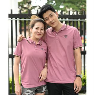 Minimal polo สีม่วงกะปิ ปก3ขีดเล็ก