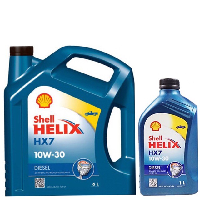 Shell น้ำมันเครื่องดีเซล Helix HX7 10W-30 ขนาด 6+1ลิตร