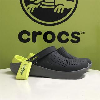 แท้100% Crocs รองเท้า [และดี] รองเท้าหลุมรองเท้าผู้ชายแท้ LiteRide g Luoge รองเท้าผู้หญิงรองเท้าแตะชายหาดรองเท้าชายหาด