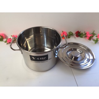 พร้อมส่ง !! หม้อสต๊อกทรงเตี้ย V-ONE ขนาด 30,35 cm. หม้อสต๊อกสแตนเลส หม้อ หม้อสต๊อก หม้อสแตนเลส
