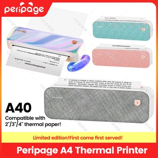 Peripage เครื่องพิมพ์ความร้อน แบบพกพา A4 บลูทูธ 300dpi พร้อมกระดาษ A4 1 ม้วน