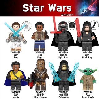 ฟิกเกอร์โมเดล yoda rey finn kylo ren chewbacca ของเล่นสําหรับเด็ก wm 6081