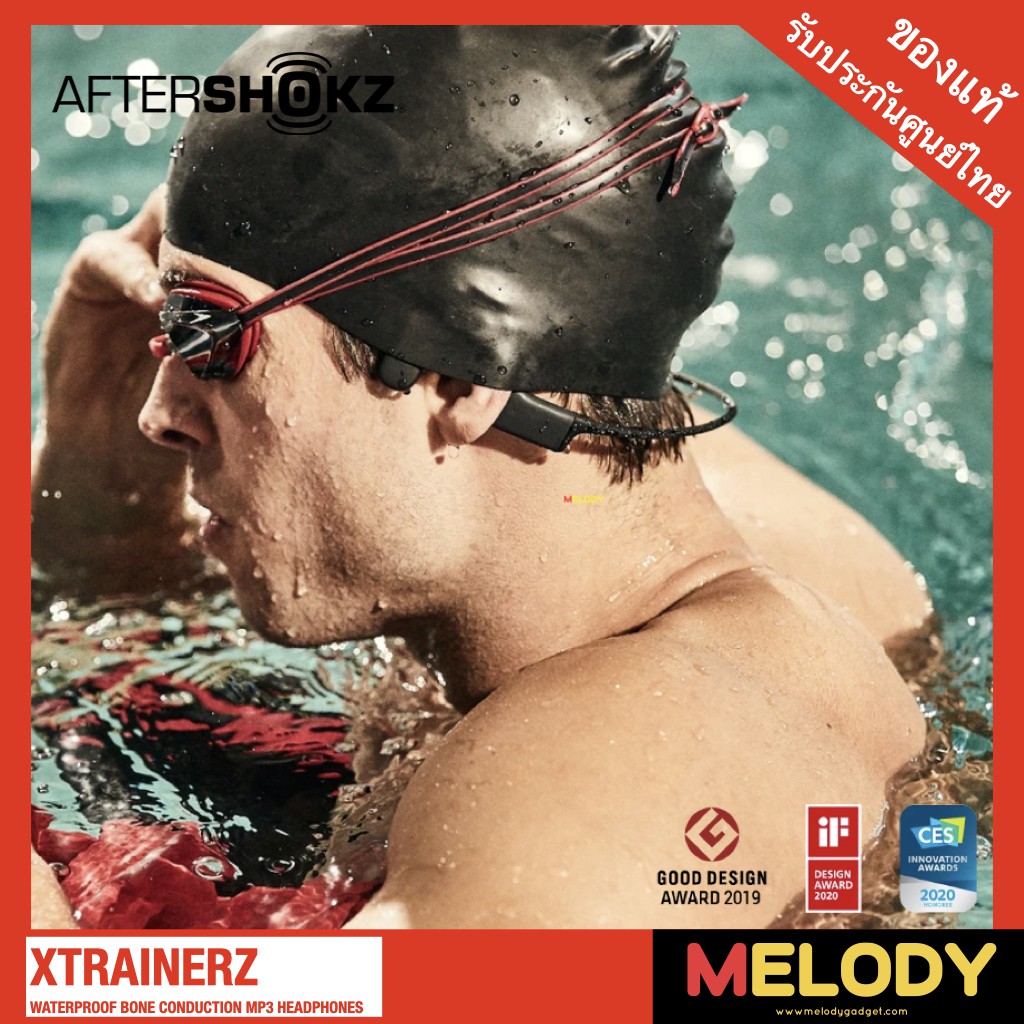Aftershokz Xtrainerz Open Ear Mp3 Bone Conduction Wireless Sport Headphones Waterproof For Lap Swimming And Watersports Shopee Thailand