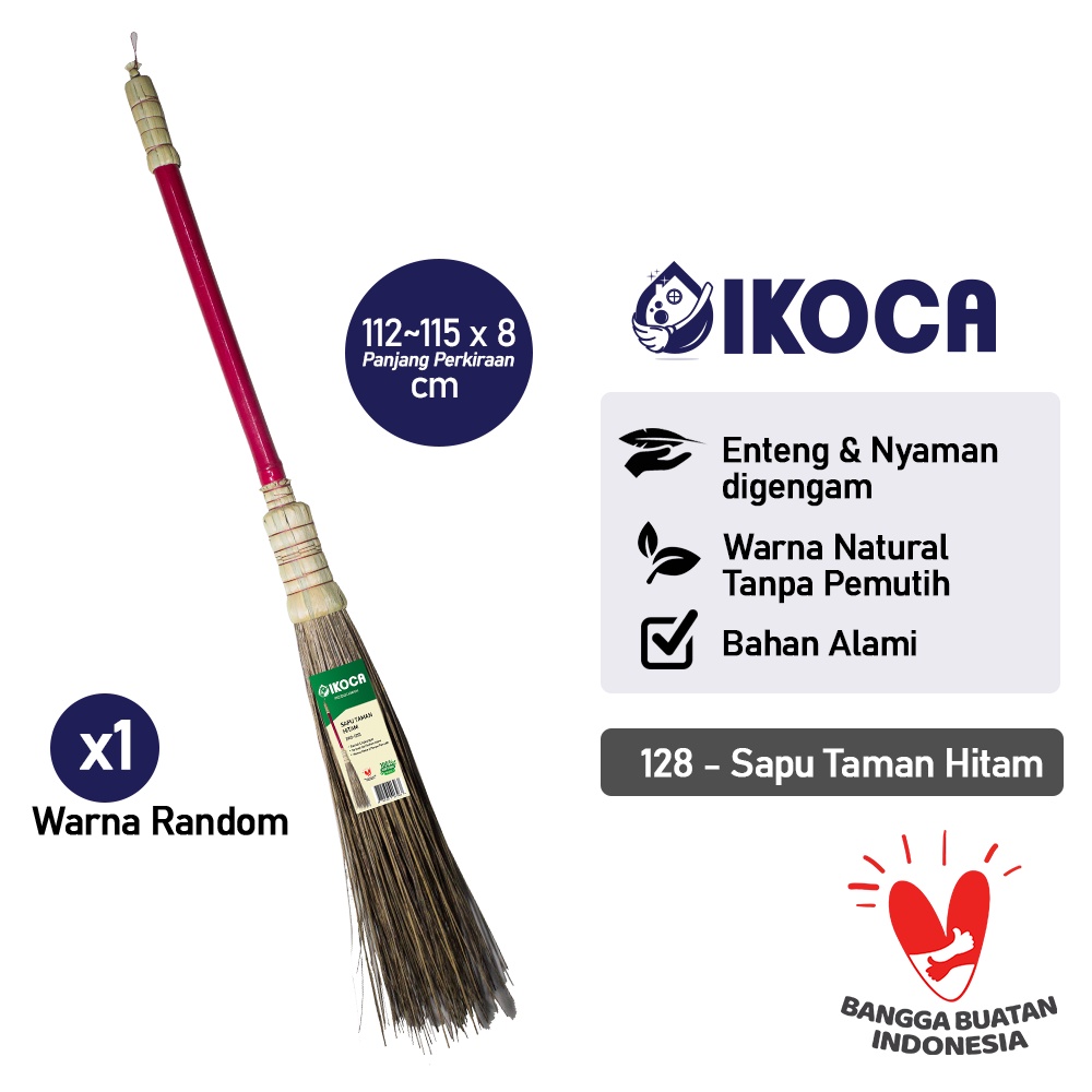 TcHome Broom Stick Handle เครื่องมือทําความสะอาด Garden Broom Stick สีดํา IKOCA IKO-128