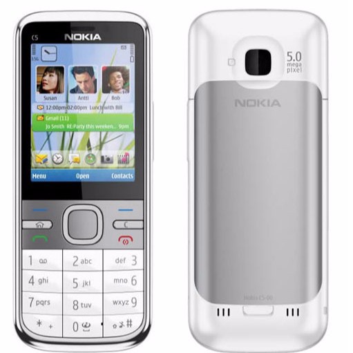 โทรศัพท์มือถือโนเกียปุ่มกด  NOKIA C5 (สีขาว)  3G/4G  รุ่นใหม่2020 รองรับภาษาไทย