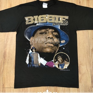 เสื้อยืดผ้าฝ้าย [ BIGGIE ] Smalls  The Notorious Big เสื้อวง เสื้่อทัวร์ เสื้อฮิปฮอป วินเทจ S-3XL