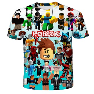 เสื้อยืดแขนสั้น พิมพ์ลายการ์ตูนเกม Robloxing Kawaii 3 มิติ แฟชั่นฤดูร้อน สําหรับเด็กผู้ชาย และผู้หญิง 2022