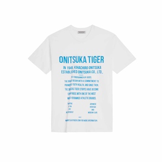 Onitsuka Tiger เสื้อยืด พิมพ์ลายตัวอักษร แฟชั่นฤดูใบไม้ผลิ สําหรับผู้ชาย และผู้หญิง 2183A467