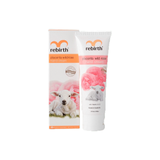 รีเบิร์ทครีมทามือกลิ่นกุหลาบ REBIRTH PLACENTA WILD ROSE HAND CREAM WITH VITAMINS A,C,E ครีมบำรุงมือ มือหอม