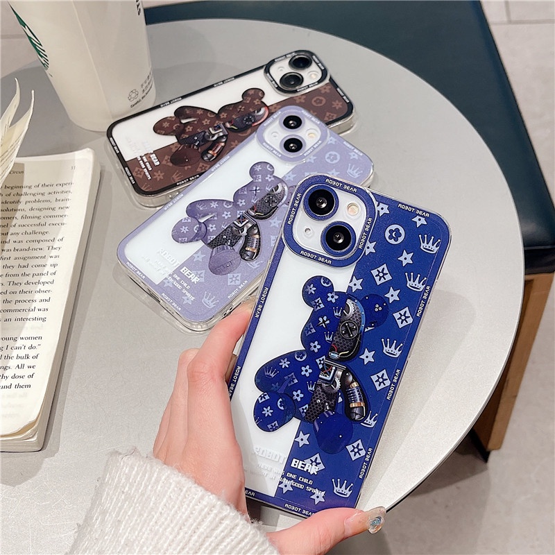 เคสนิ่ม กันกระแทก ลายหมีโหด สําหรับ for iphone 13 12 11 Pro Max 12 13 Mini XS Max XR X 8 7 Plus #8