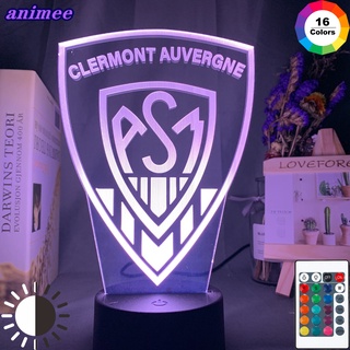 โคมไฟตั้งโต๊ะ Led รูป Clermont Auvergne 3d เหมาะกับของขวัญ สําหรับตกแต่งหอพัก โรงเรียน