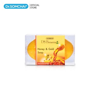 Dr.Somchai Honey&amp;Gold Soap 80 g. ดร.สมชาย สบู่น้ำผึ้งและทองคำบริสุทธิ์ 80 g.