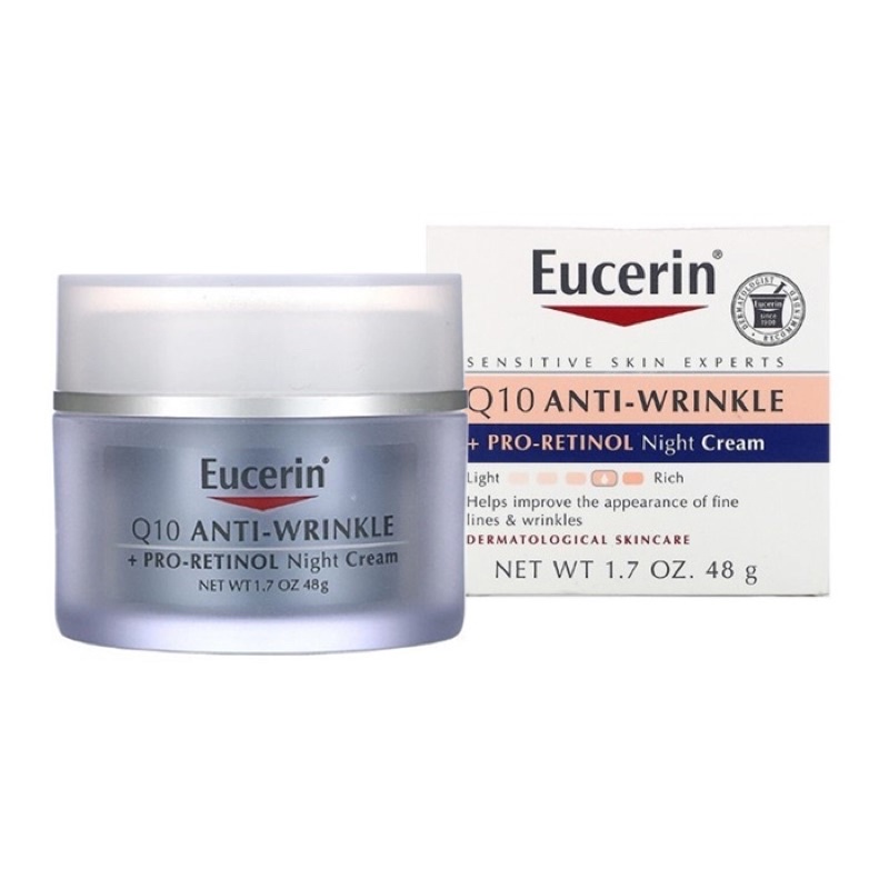Eucerin Q10 AntiWrinkle + ProRetinol Night Cream 48g (In Box) 48g