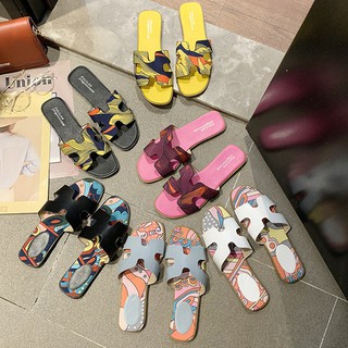 รองเท้าแตะ งานสวยเว่อ รูปตัว H งานฮิตสีพาสเทล (พร้อมส่ง) Size 35-40