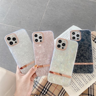 Marble Pattern Phone Case For iPhone 14 12 11 13 Pro Max 14 Plus Plating Camera Border Cover