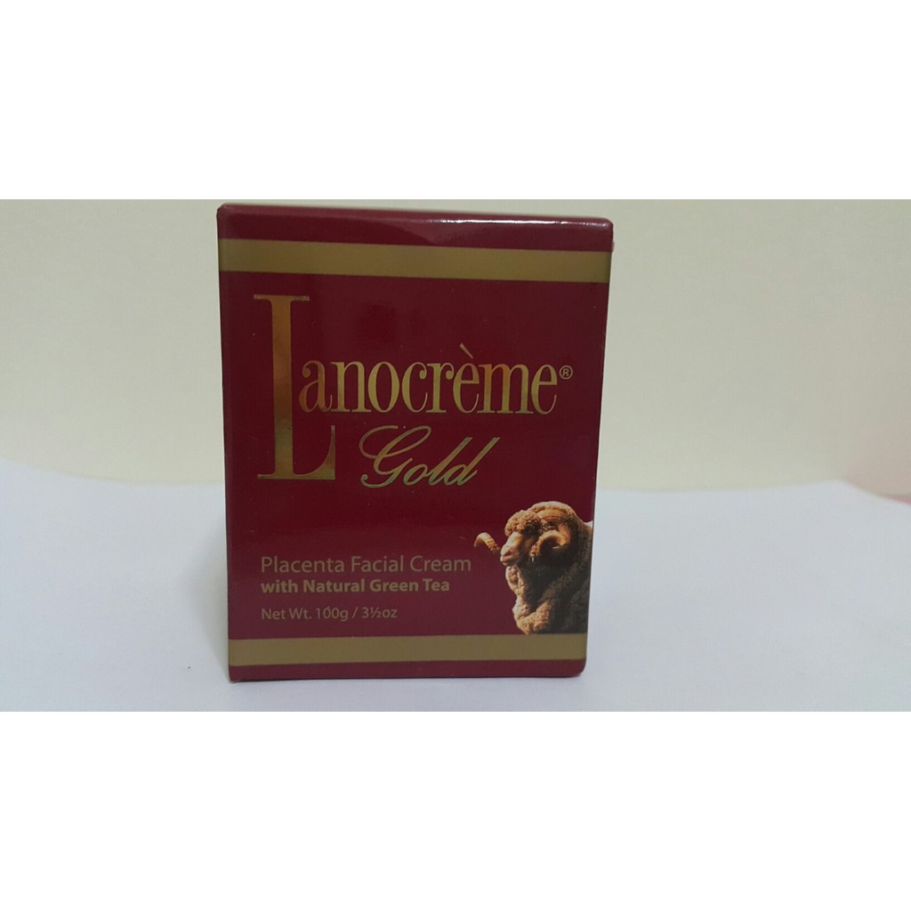 Lanocreme Gold Facial Cream with Placenta and Natural Green Tea 100g