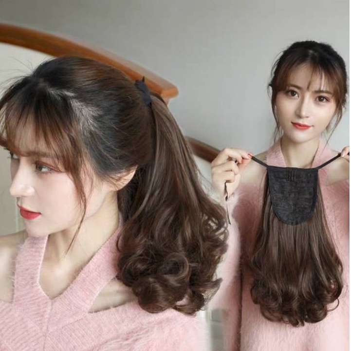 วิก หางม้า🔥หางม้าผูกลอนสวย💥ปลายหนา ทำจากเส้นไหม ส่งในไทย B34 สินค้าพร้อมส่ง ส่งในไทย