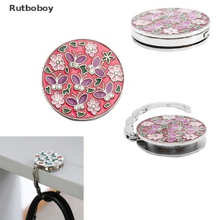 [Rut] Folding bag handbag hook purse tote flower shape metal bag table hanger holder COD