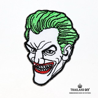 ตัวรีดติดเสื้อ โจ๊กเกอร์ ตัวรีดติดเสื้อผ้า การ์ตูน ตัวตลก Joker Patch งานปัก DIY ตัวรีด อาร์ม ติดเสื้อ กระเป๋า เท่ๆ แนวๆ