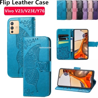 Flip PU Leather Phone Case For Vivo V23 pro V23pro V23E Y76 Y15s Y15A Y 15s Y 15A V23 E V 23 Y 76 4G 5G Card Slot Wallet Magnetic Bracket Casing Shockproof Protection Back Cover