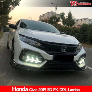 เดไลท์ Daylight DRL civic 2019 2020 2021 Fk ลาย Lambo V2 มีไฟเลี้ยว สำหรับ รุ่น 5 ประตู