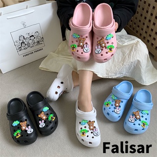 Falisar ความสูงภายในเพิ่มขึ้น 6 ซม รองเท้าแตะผู้หญิง รองเท้าแตะหัวโตแฟชชั่น แสนน่ารัก นิ่มเบาสบายเท้า NO.606