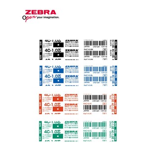 [ส่งจากญี่ปุ่น] ปากกาลูกลื่นลายม้าลาย 1.0 มม.4 C-1.0 4 สี(R4 C 10)